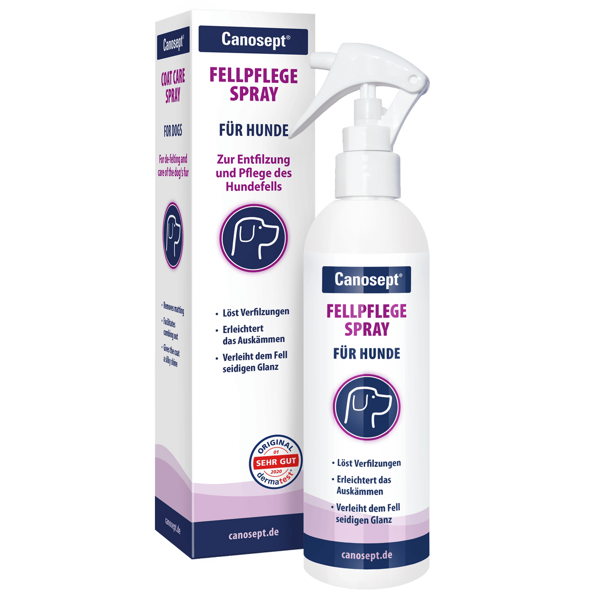 Canosept Fellpflegespray für Hunde - Zur Entfilzung und Pflege des Hundefells