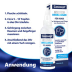 Anwendung Canosept Sensitiv Ohrreiniger
